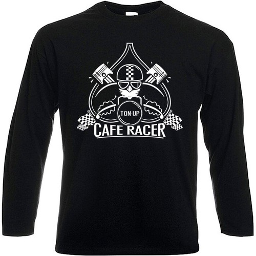 Tee shirt manches longues - manches, cafe